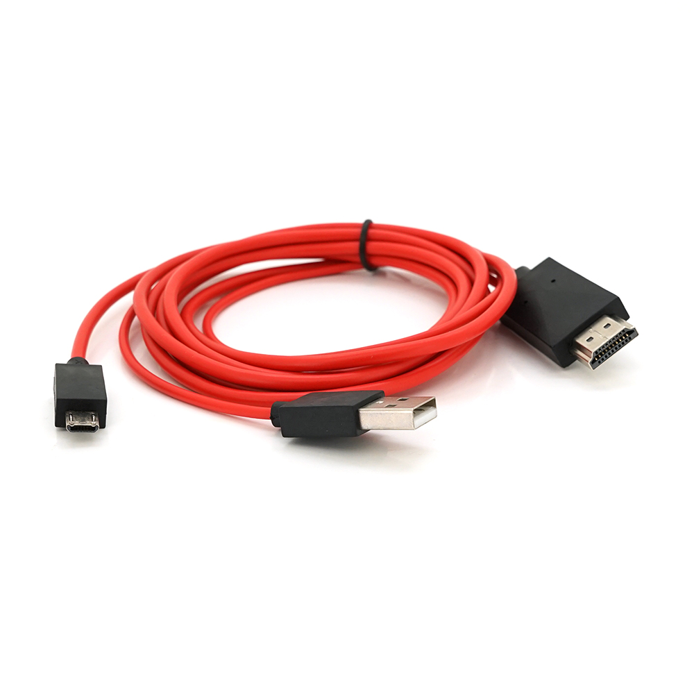Видеопереходник MHL microUSB USB на HDMI Full HD 1080p 2 м (YUT_V4169)