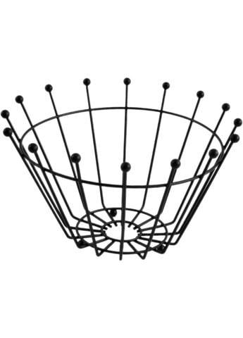 Кошик для фруктів та овочів Laska фігурна металевий 25 см Чорний (24217)