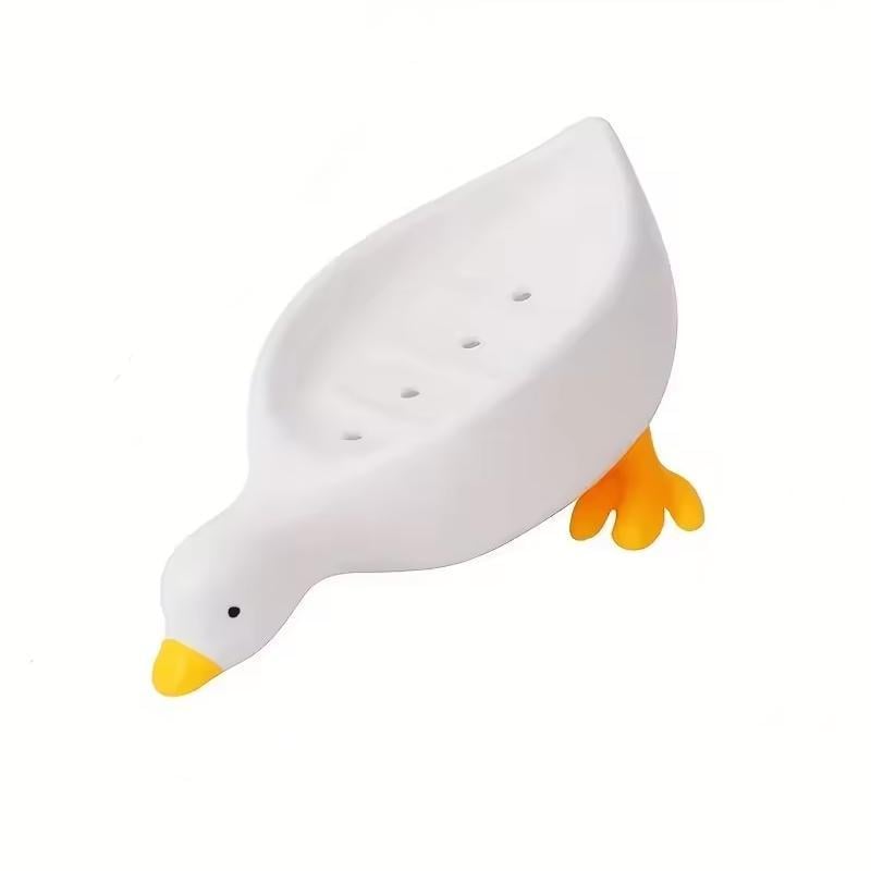 Мильниця настільна у формі Качечки зі зливом на присосці Білий (2610823789)