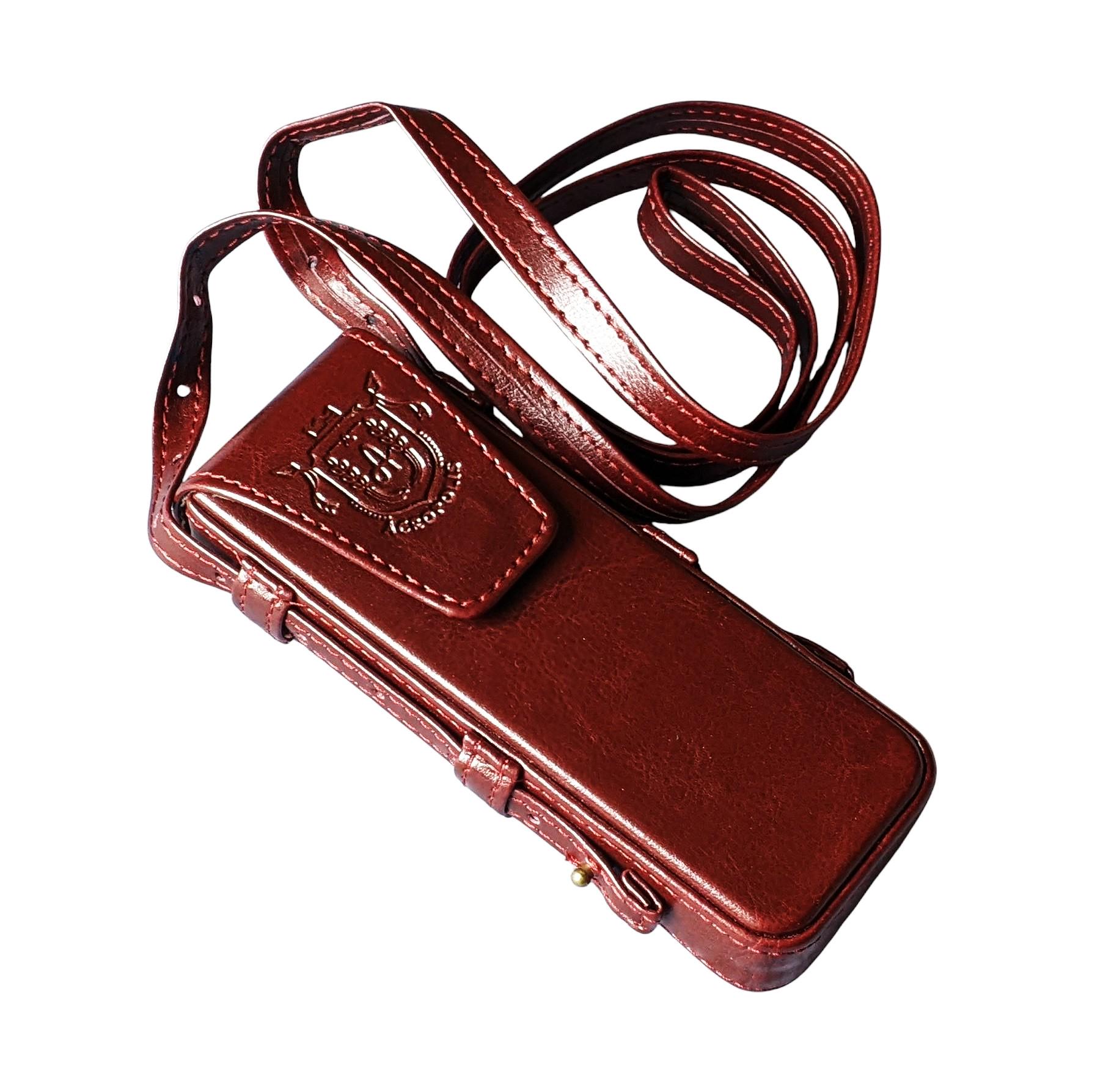 Футляр для окулярів з ремінцем Коричневий (1014br)