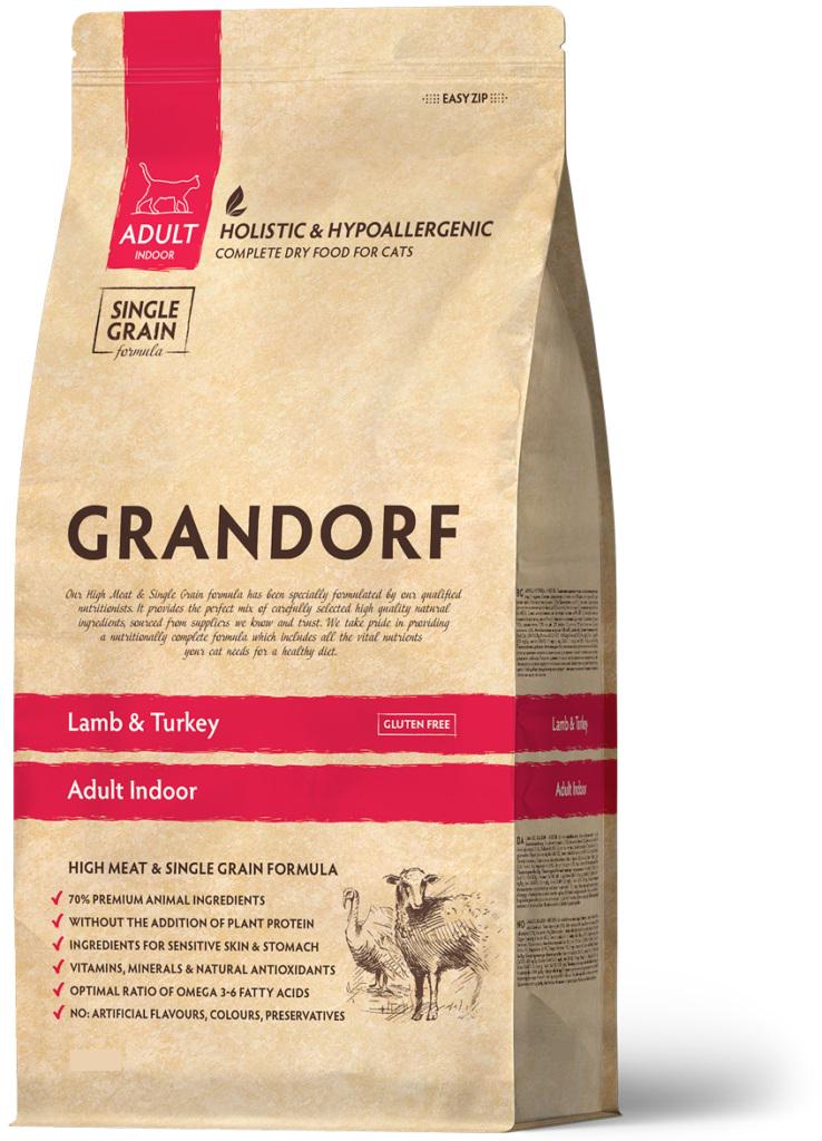 Корм сухой гипоаллергенный для котов Grandorf Lamb & Turkey Indoor 400 г (24148246)