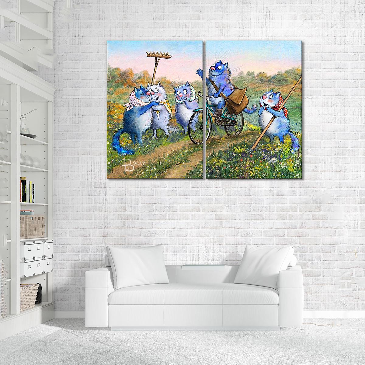 Модульная картина Воздыхание по почтальону 2 модуля общий размер 90x135 см (_rinaz_20172224023)