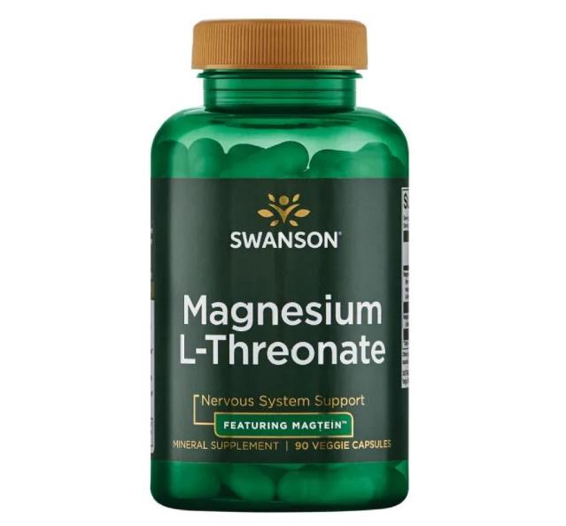 Микроэлемент Магний Swanson Magnesium L-Theonate 90 Veg Caps