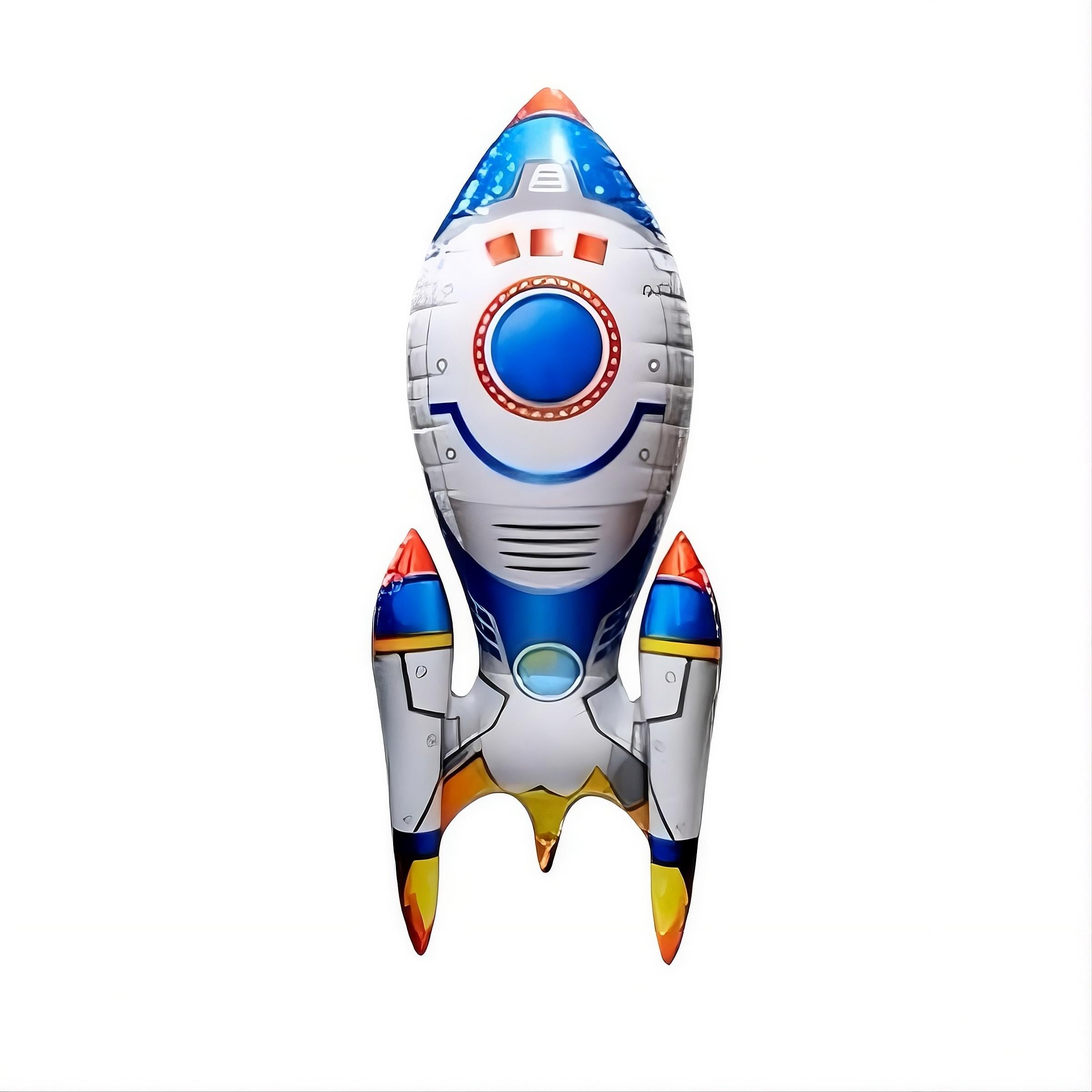 Надувная игрушка Космическая ракета YY-F0975-76 135×66 см Белый (35113329)