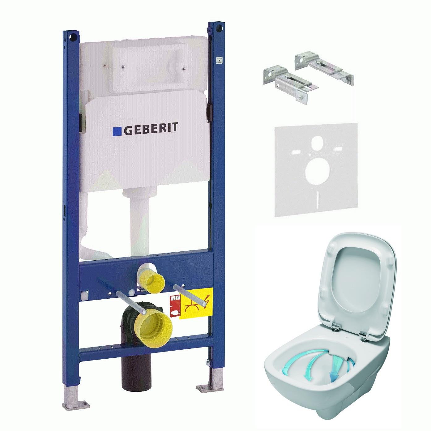 Комплект инсталляции Geberit DUOFIX L23120+L20112+458.126.00.1 с унитазом (82526)