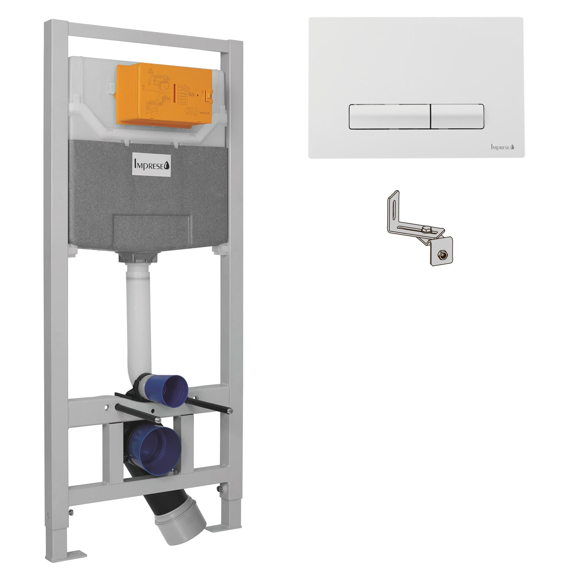 Інсталяційна система для унітазу Imprese i9109 з кнопкою Білий (82502)