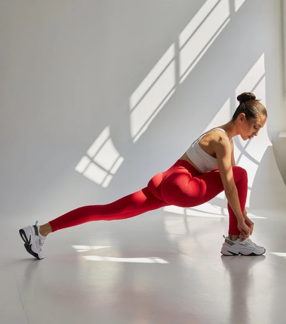 Лосини жіночі спортивні Hot для фітнесу та йоги з подвійним пуш-ап V-пояс безшовні L Червоний (2489585082) - фото 9 Лосини жіночі спортивні Hot для фітнесу та йоги з подвійним пуш-ап V-пояс безшовні L Червоний (2489585082) - фото 9