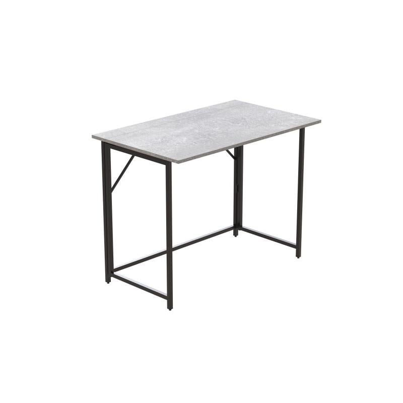 Стол письменный раскладной Ferrum Decor 100x60х75 см Бетон/Черный (28341340)