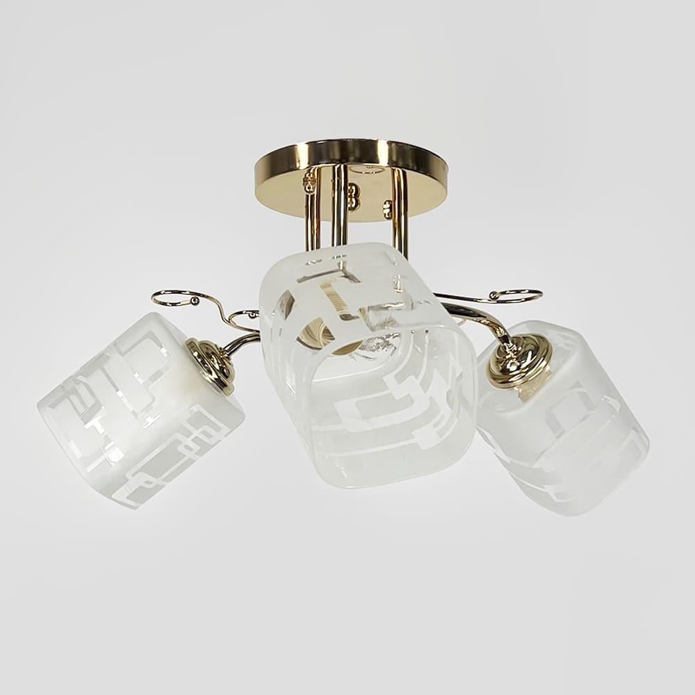 Люстра на 3 плафона Ø 45 см Золотой (2286/3B FGD)