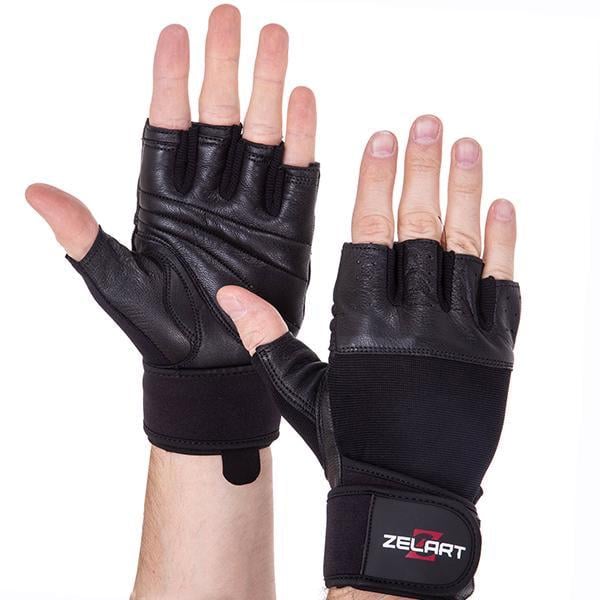 Перчатки для тяжелой атлетики Zelart SB-161069 L Черный (07363040)