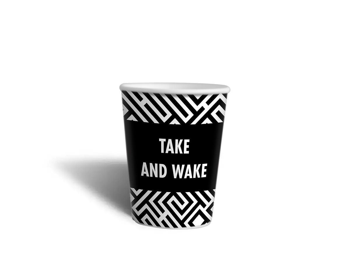 Стакан бумажный Система 98 340 мл с надписью d80 мм 50 шт. Черно-белый (0131) - фото 2 Стакан бумажный Система 98 340 мл с надписью d80 мм 50 шт. Черно-белый (0131) - фото 2