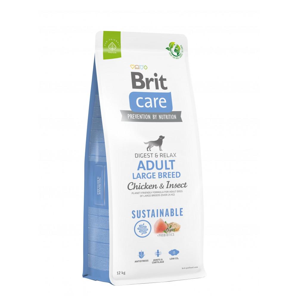 Корм сухой для собак Brit Care Dog Sustainable Large Breed с курицей и насекомыми 12 кг (172183)