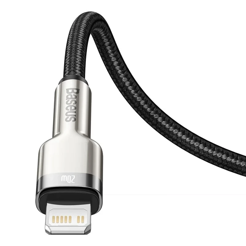 USB кабель BASEUS Type С на Lightning Cafule Series Metal Data Cable 1M 20W PD. Black - фото 3