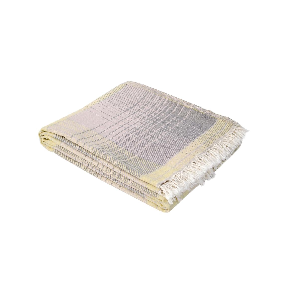 Покрывало Lotus Home Checked Madras 190х225 см Серый (26668179)