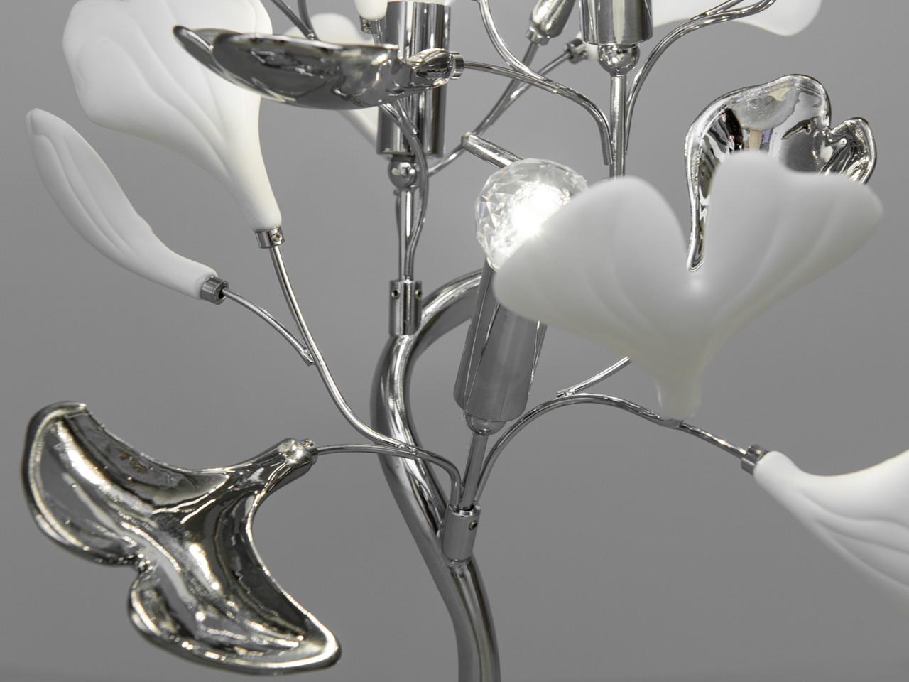 Настільна лампа з керамічними елементами на 3 лампи Хром (7161-3THR-LS) - фото 6