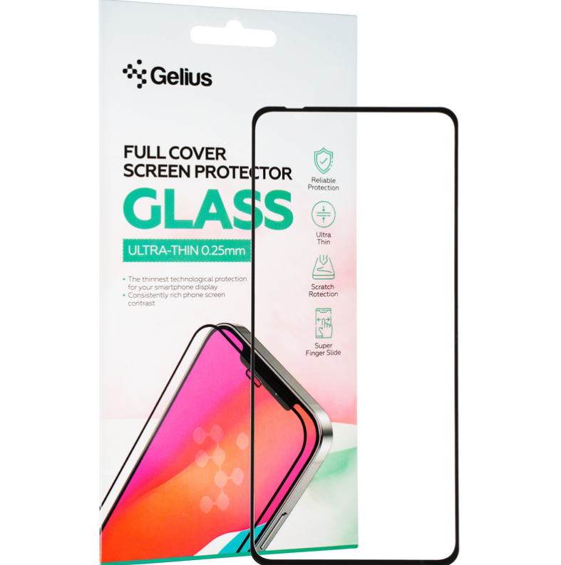Защитное стекло Gelius Full Cover Ultra-Thin 0.25mm для Motorola G72/G84 Black
