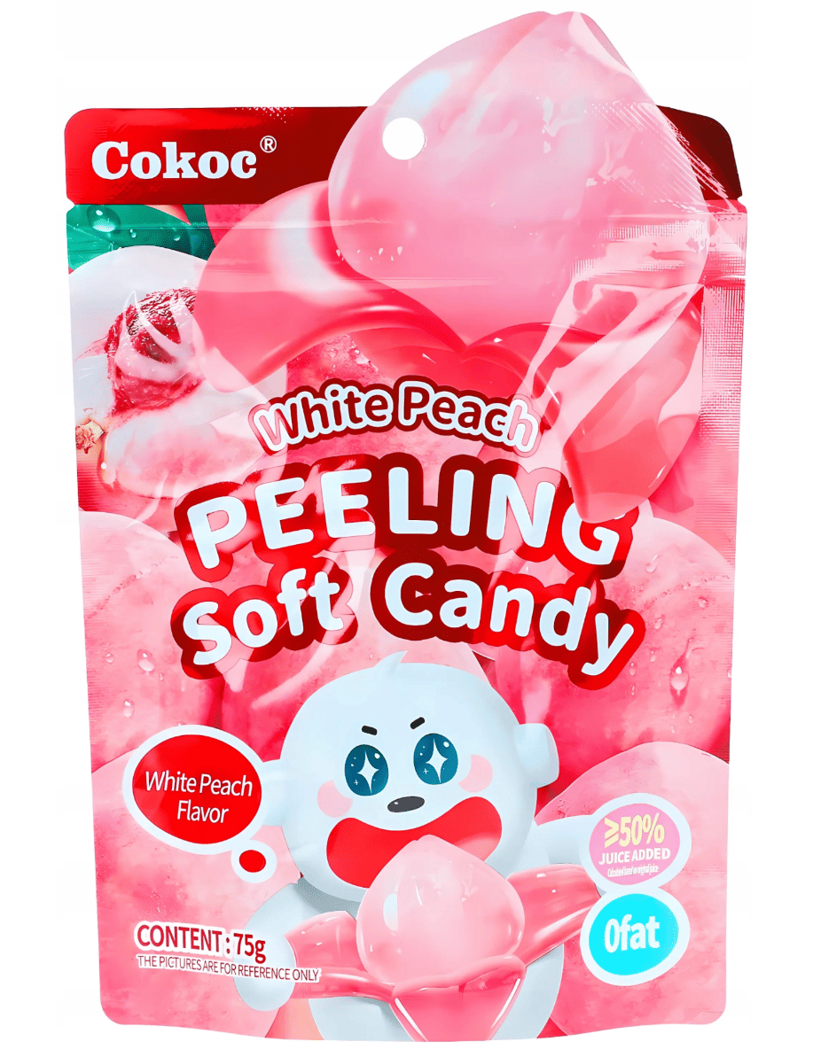 Конфеты желейные Cokoc Peeling Soft Candy White Peach 75 г (2783745822)