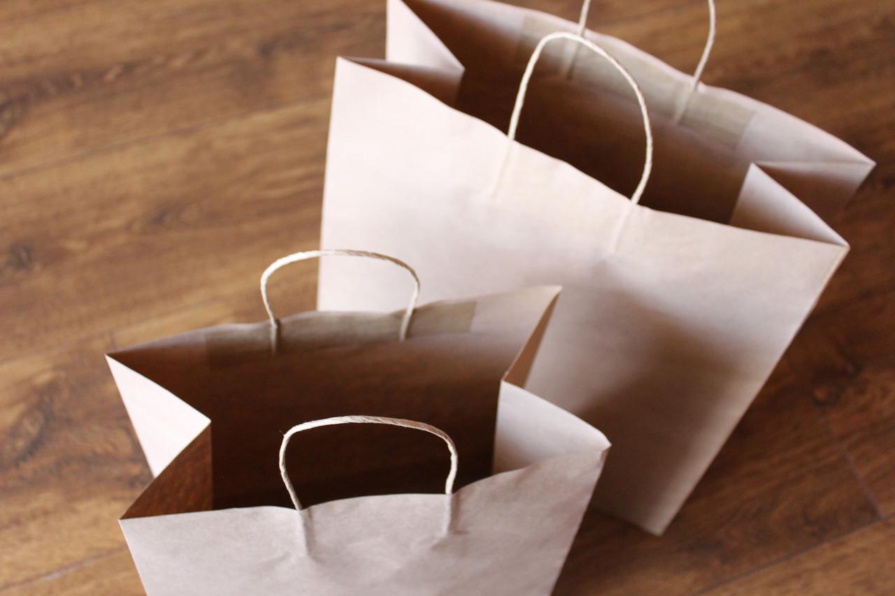 Пакет паперовий з ручками 250х150х350 мм 50 шт. (1063039640) - фото 2 Пакет паперовий з ручками 250х150х350 мм 50 шт. (1063039640) - фото 2