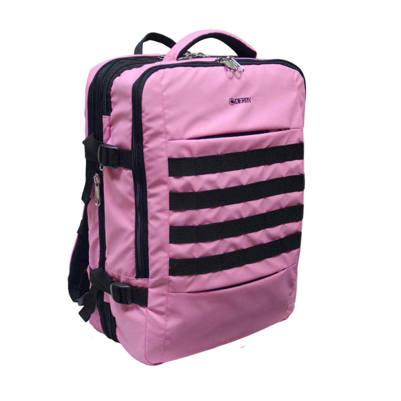 Рюкзак Derby CabinPack-40 с карманом для ноутбука до 17,3" 26-40 л 50х40х20 см Розовый (2530403455)