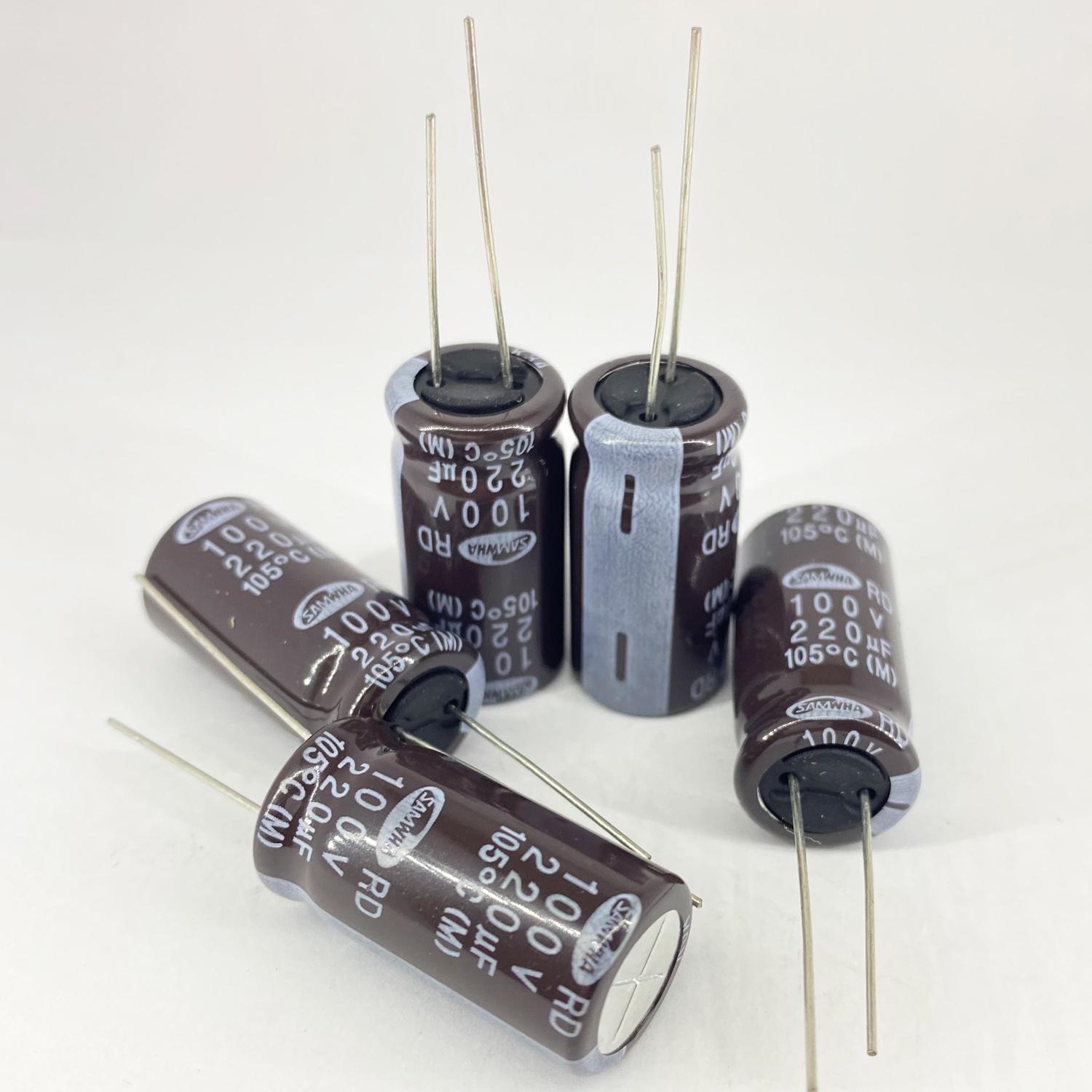 Электролитические конденсаторы Samwha 220 мкф 100V 13x25 мм 105 °C (5426)