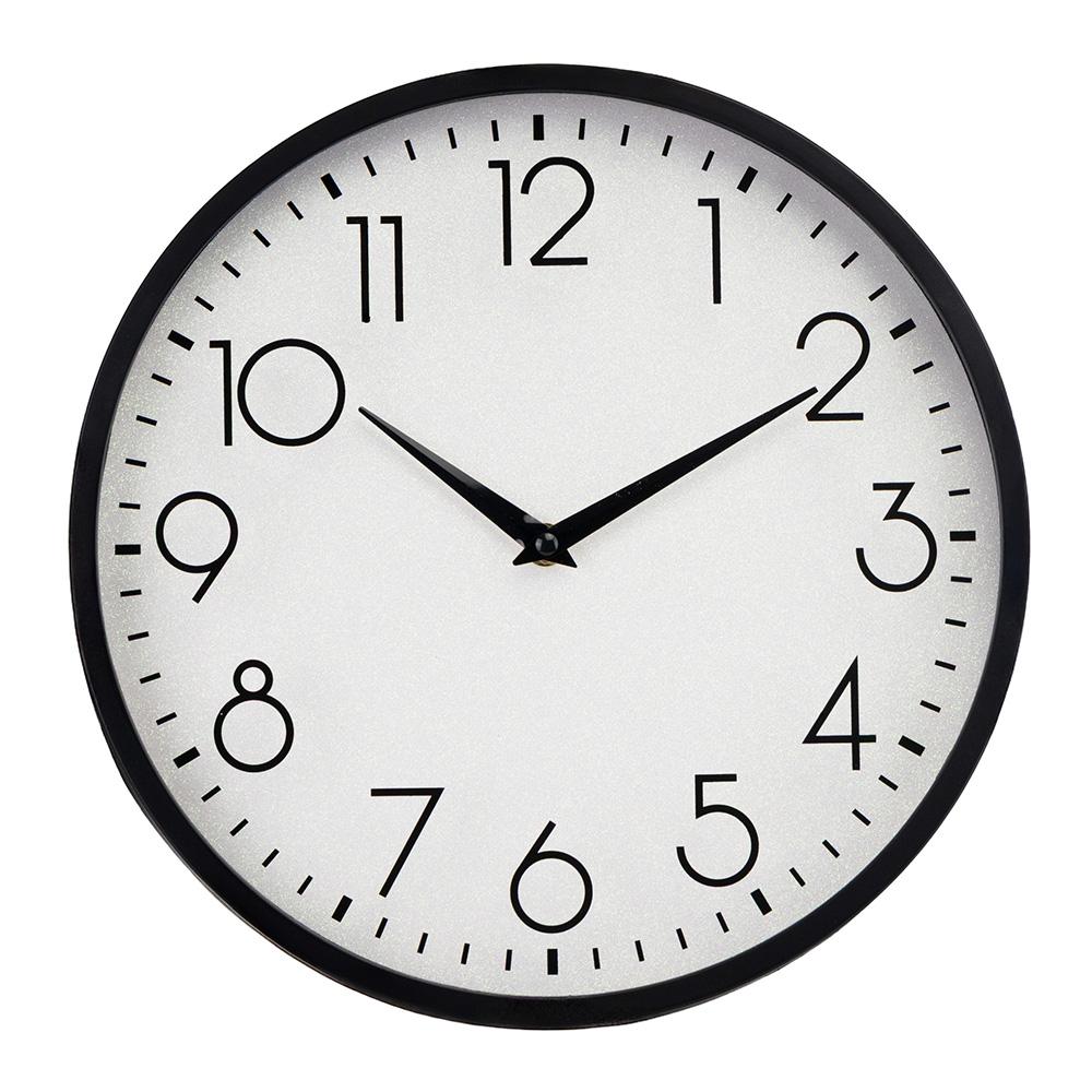 Часы настенные Elisey Блестки Черно-белый 30 см (2016-039)
