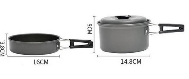 Набір посуду DS-200 алюмінієвий кемпінговий (21572396) - фото 3 Набір посуду DS-200 алюмінієвий кемпінговий (21572396) - фото 3