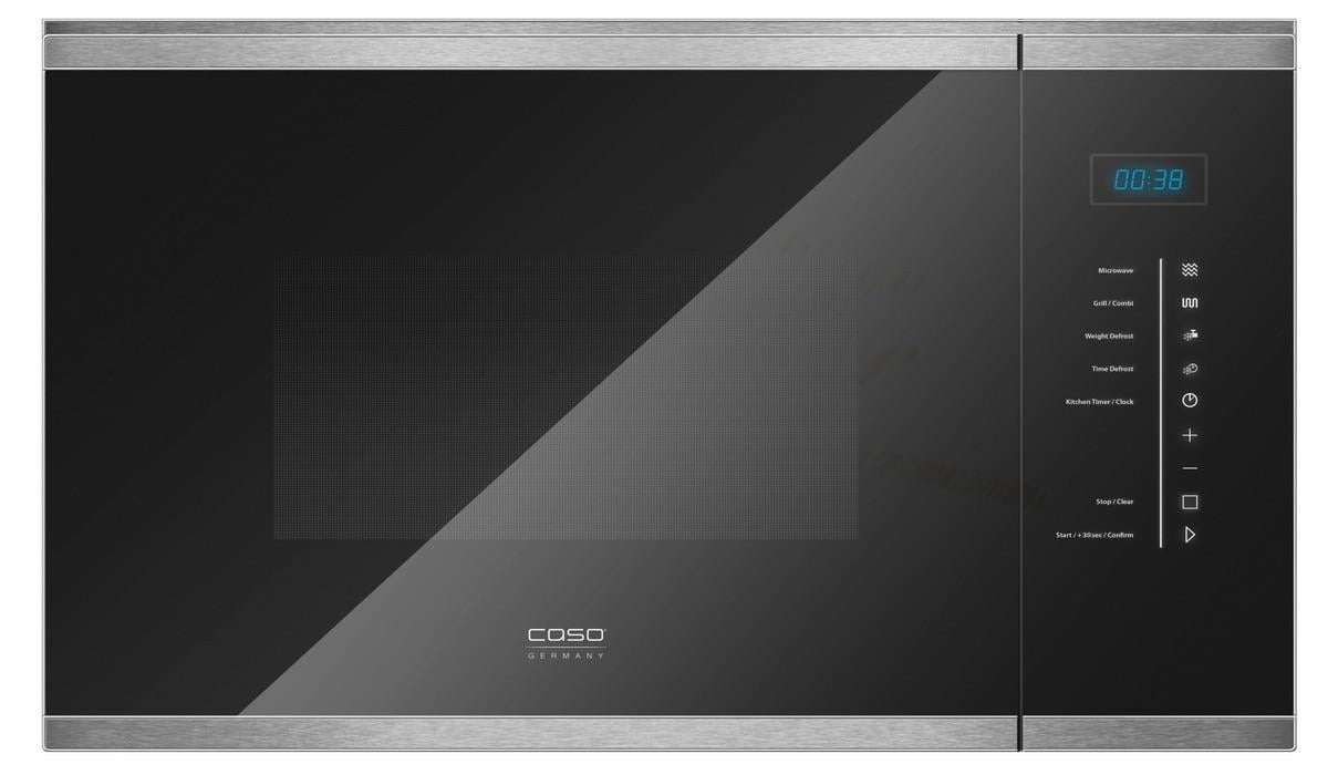 Мікрохвильова піч НВЧ вбудована Caso EMGS25 25 л 1450 Вт 5 рівнів потужності нержавіюча сталь Сріблястий (2229284580)