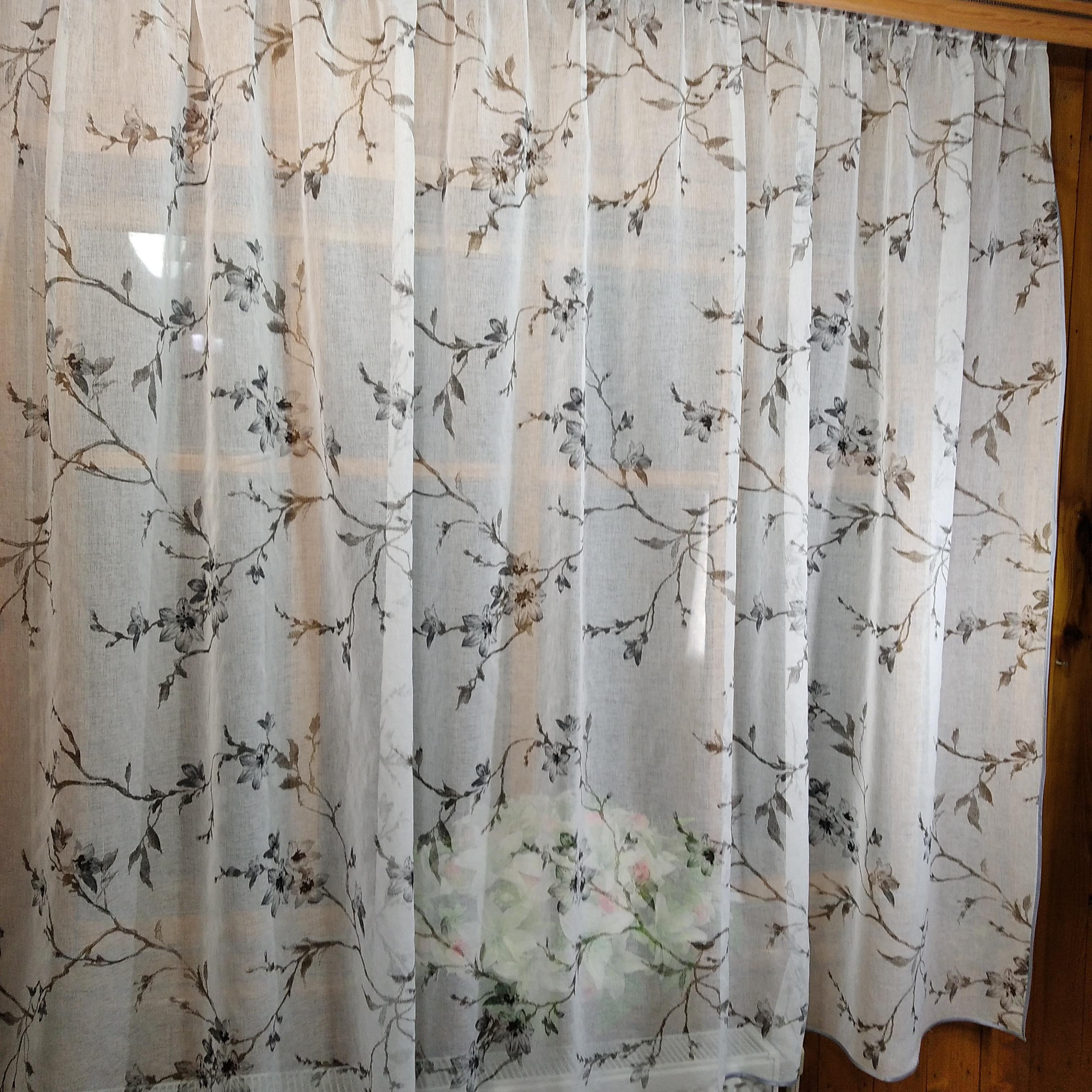 Занавеска кухонная готовая Классик Серая веточка - фото 4 Занавеска кухонная готовая Классик Серая веточка - фото 4