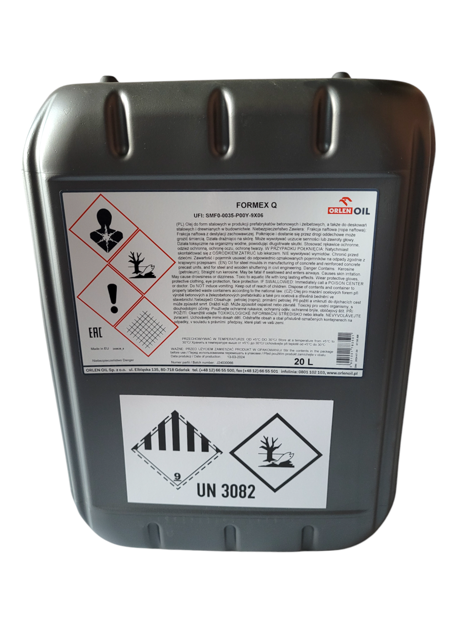 Мастило для змащування сталевих форм Orlen Oil Formex Q 20 л (100001816м)