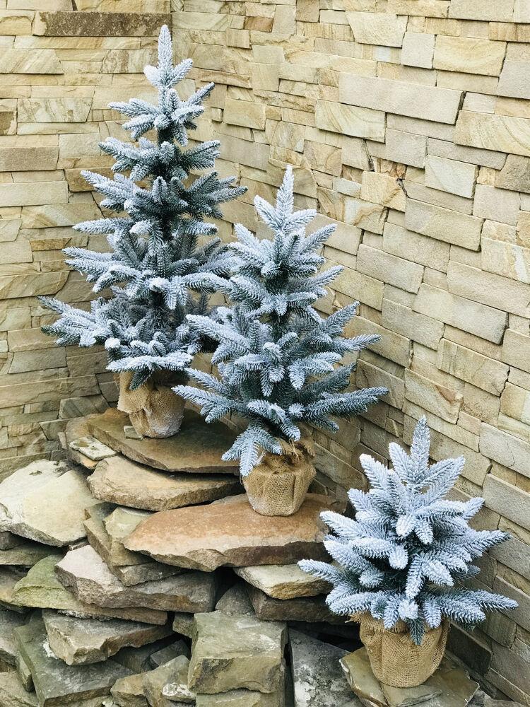 Ялинка лита Classic в мішковині 50 см Засніжений (210N/50/GS) - фото 5 Ялинка лита Classic в мішковині 50 см Засніжений (210N/50/GS) - фото 5