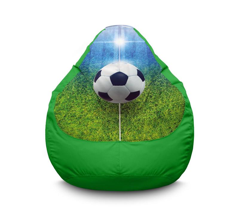 Кресло мешок iPuff Football field Оксфорд XL 80x110 см Зеленый Кресло мешок iPuff Football field Оксфорд XL 80x110 см Зеленый
