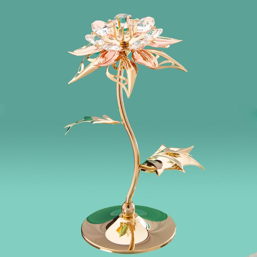 Фігурка Квітка Elisey з позолотою та стразами (0308-001)