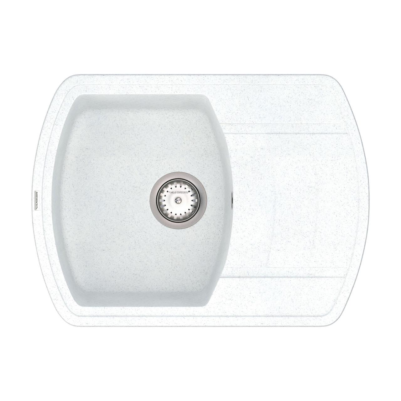 Кухонная мойка с сифоном Norton NMP 02,67 White stone