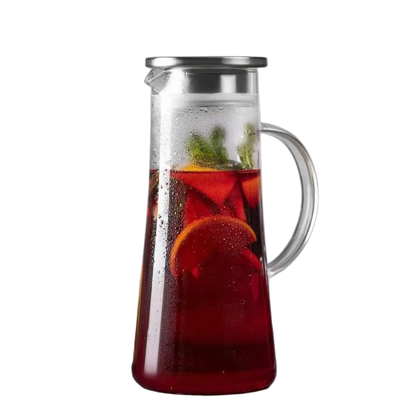 Кувшин с крышкой Ardesto боросиликатное стекло из нержавеющей стали 1400 мл (AR2614PG)