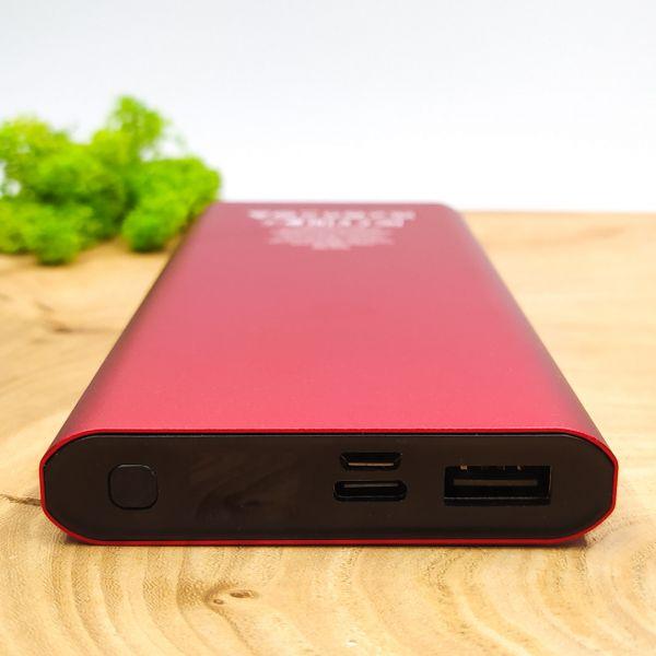 Зарядное устройство 10000 mAh HOCO Metal/LED J68 Red - фото 2