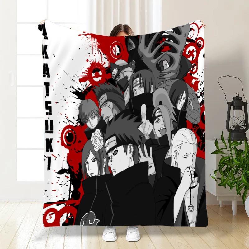 Плед-покрывало детское Аниме Акацуки плюш-велюр 135х160 см Белый (13940314)