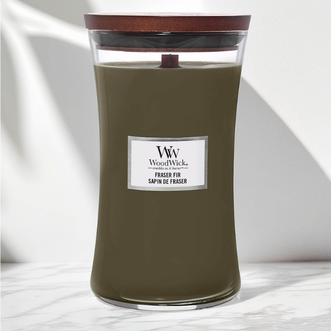 Свеча ароматическая Woodwick Large Frasier Fir с ароматом свежесрезанной елки 609 г (5038581054674)