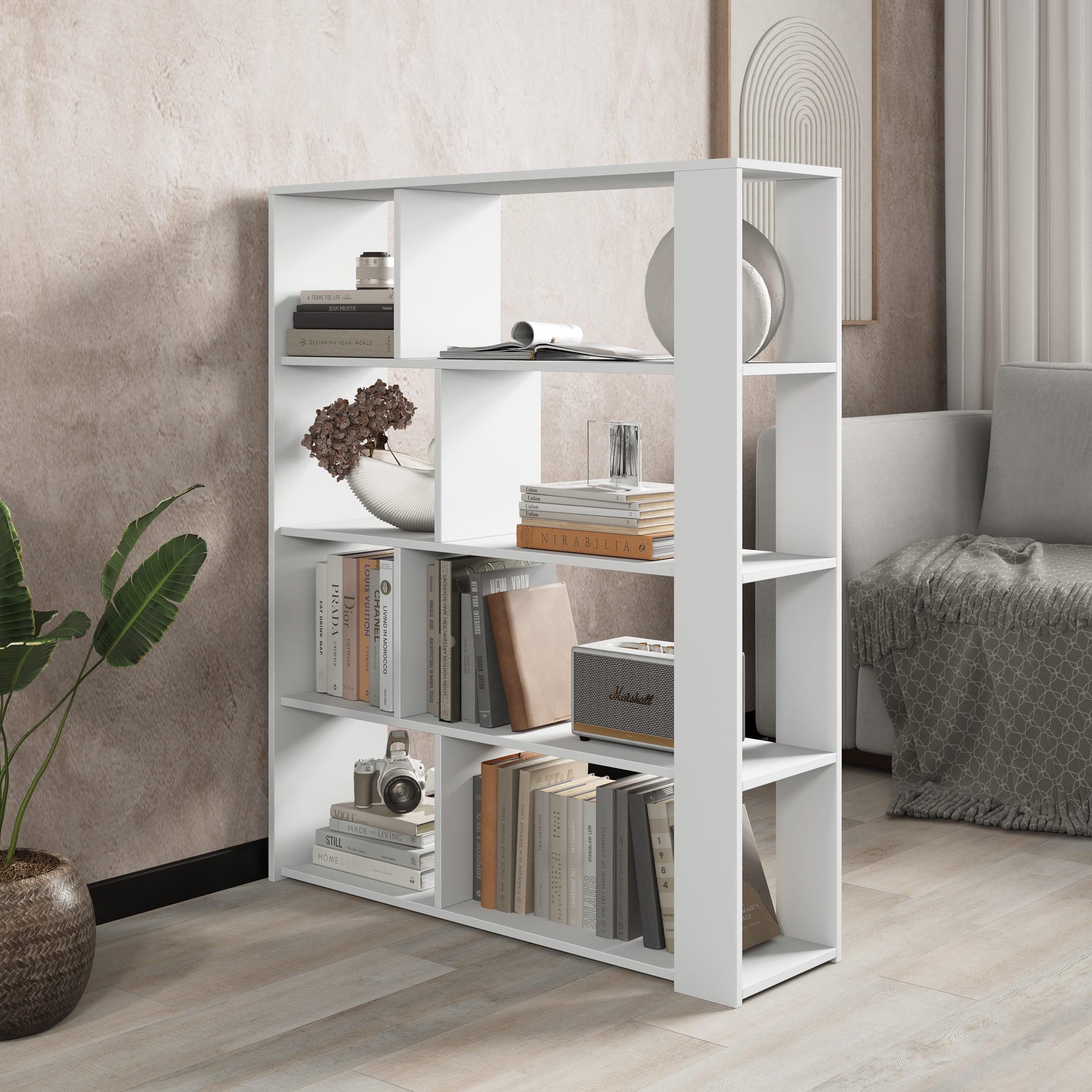 Стелаж для книг та декору на 8 комірок Білий (380803)