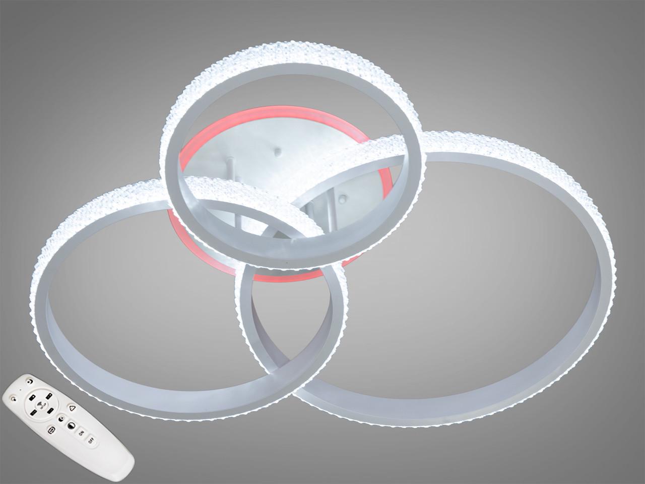 Люстра потолочная с димером LED 2370GR LED 3color dimmer (2437588185)