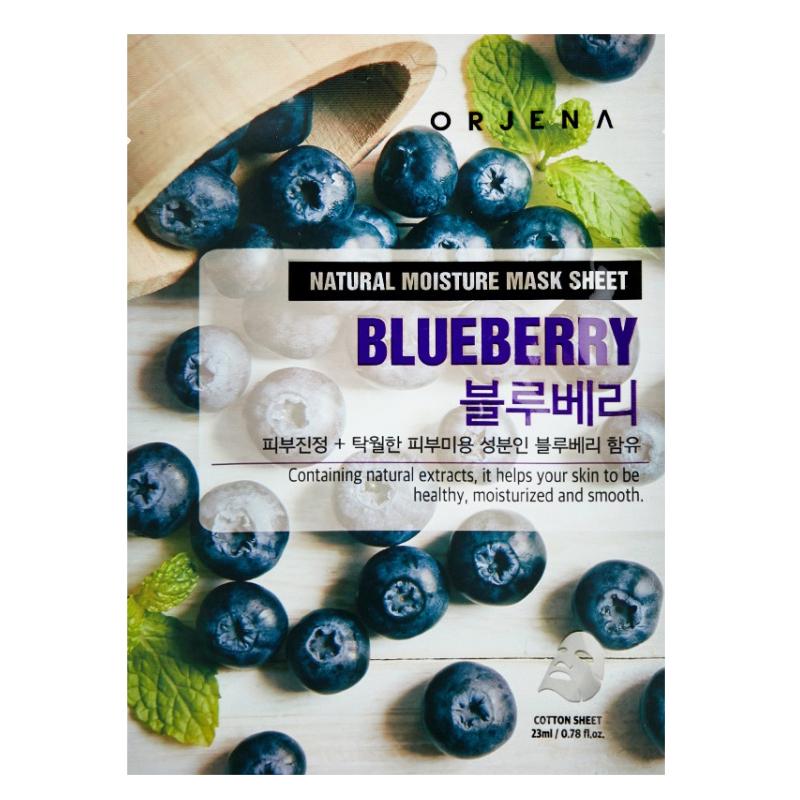 Маска тканевая для лица Orjena Natural Moisture Mask Sheet Blueberry с черникой 23 мл (8809689374400)