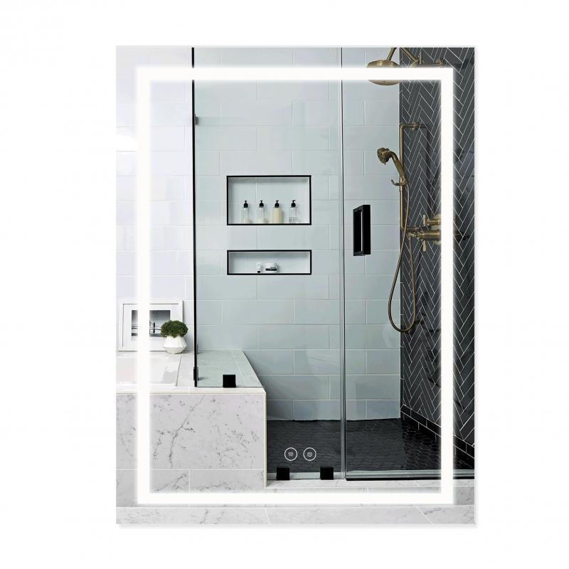 Зеркало Qtap Mideya MI1 600х800 с LED-подсветкой Touch/с антизапотеванием/димером QT2078F937W (SD00036740)