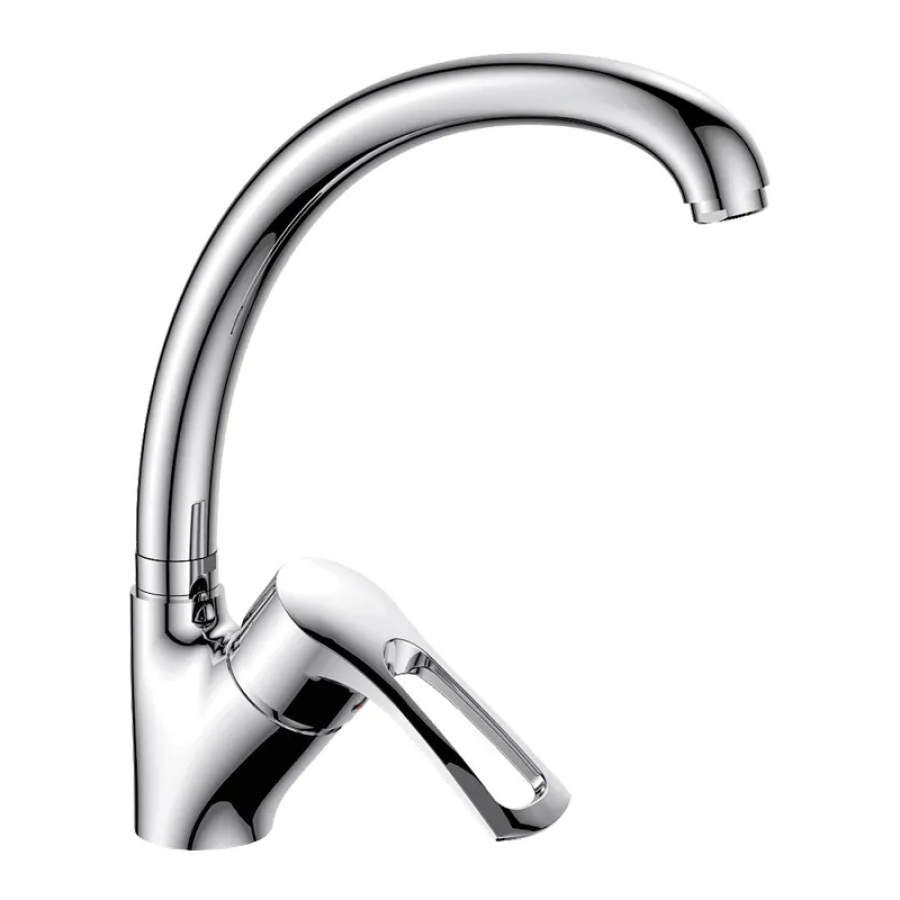 Смеситель для кухни высокий Haiba Germes 777 Chrome (HB0144)