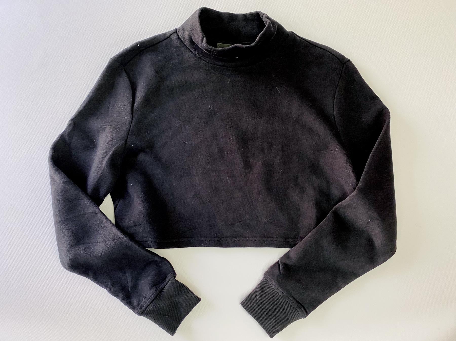 Свитшот укороченный S Черный (8767922abr)