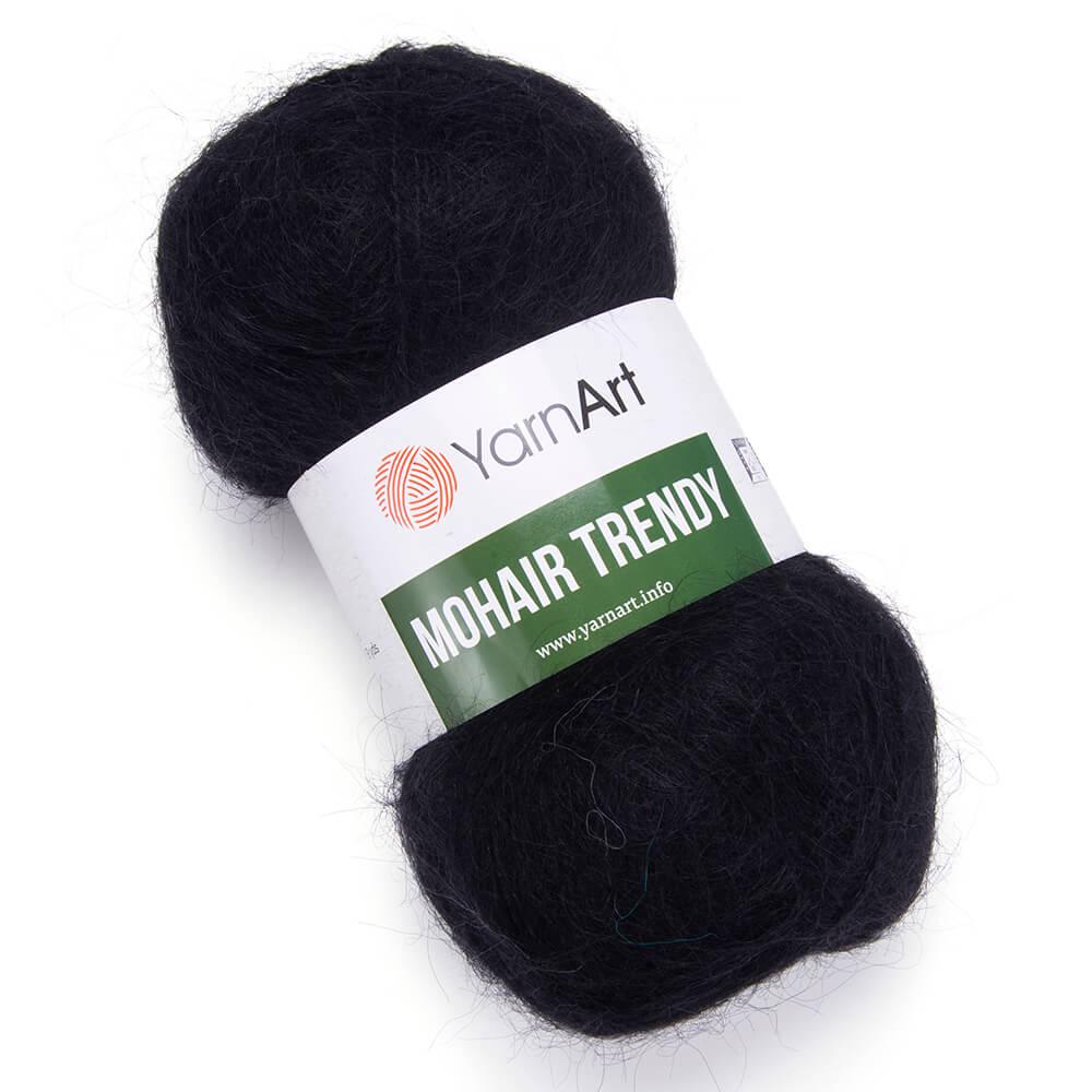 Пряжа YarnArt Mohair Trendy 102 Черный (6201)
