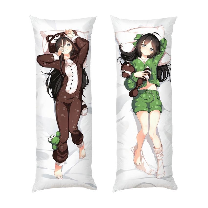 Подушка дакимакура Cute Girl with bear Art габардин 180х60 см (112450-4)