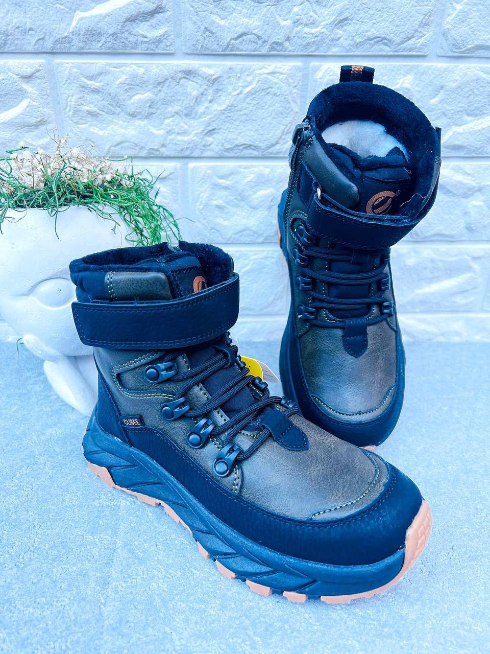 Сапоги для мальчика зимние Clibee 1647 р. 36 24 см Зеленый (1647)