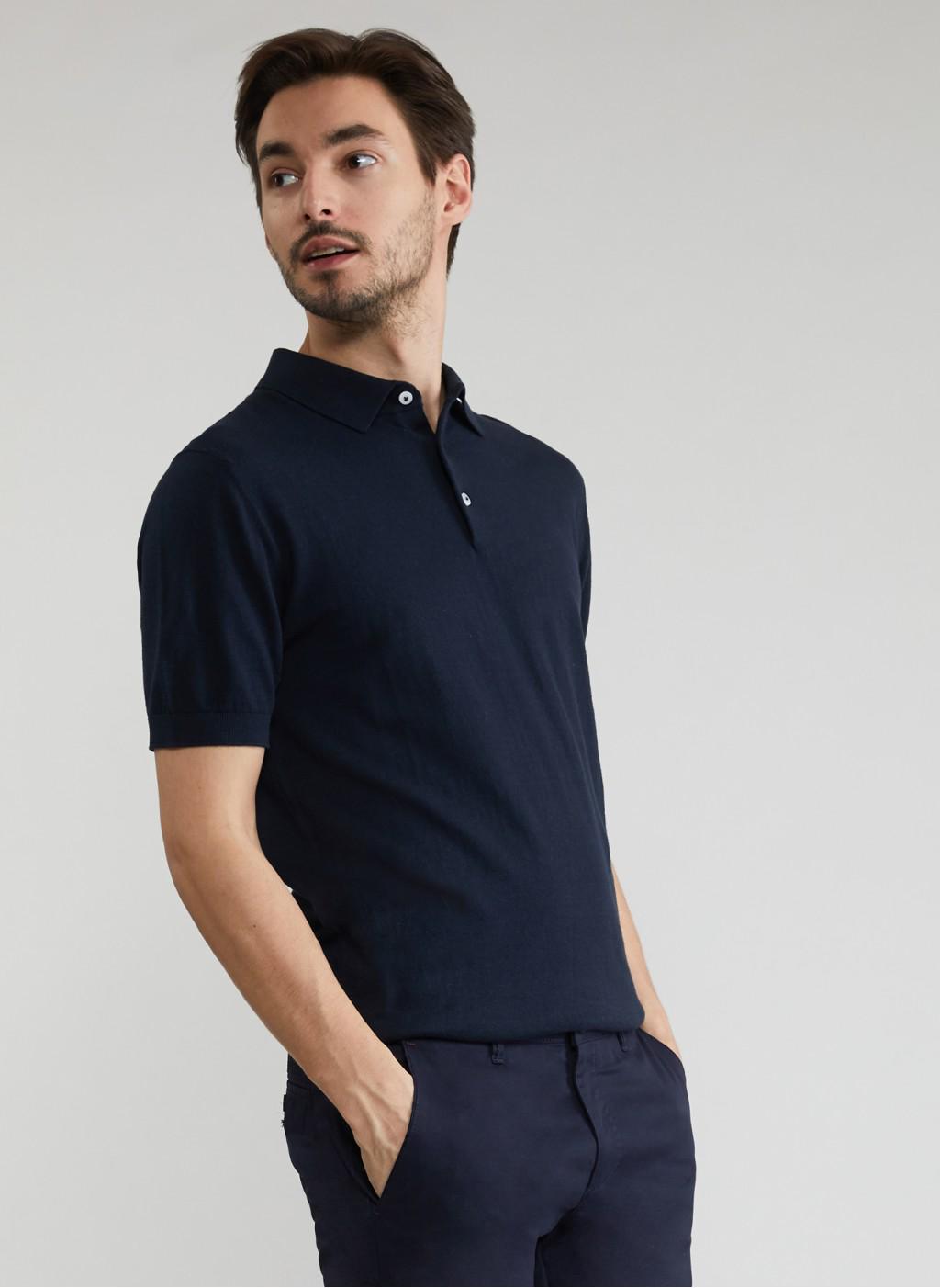 Поло мужское Pako Lorente P22SF-TX-006-G S темно-Синий