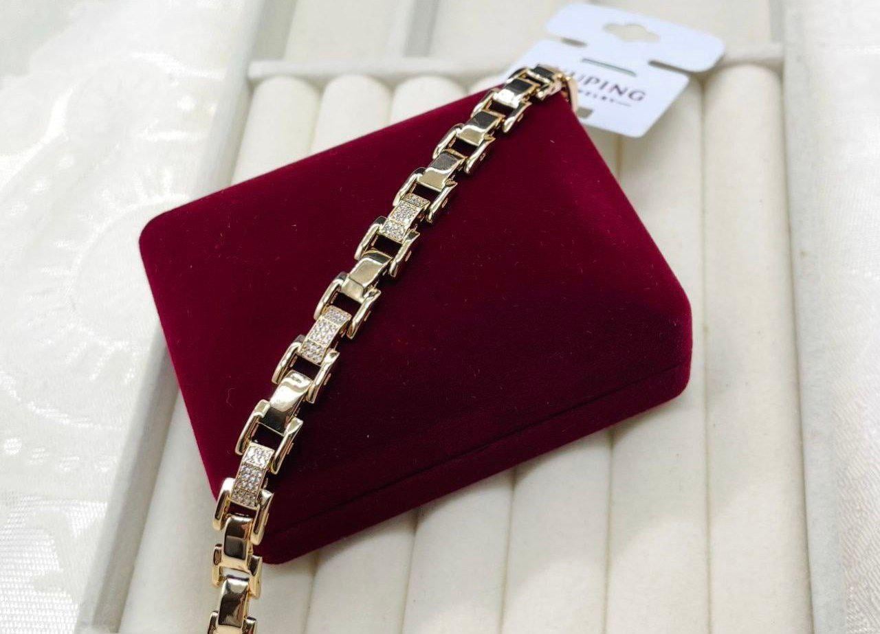 Браслет женский Xuping из медицинского золота 17,5 см Золотой (2931568896)