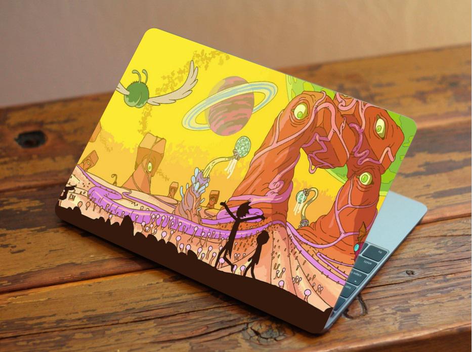 Захисна плівка-наклейка на ноутбук Рік та Морті 385х260 мм