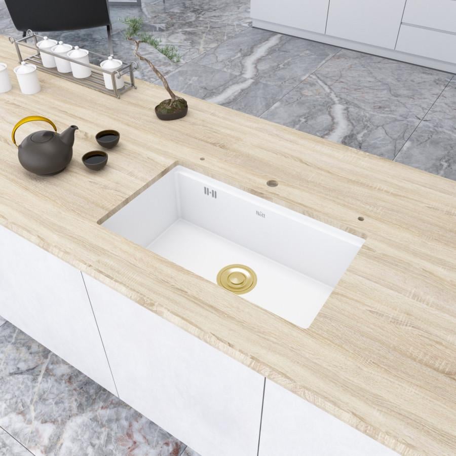 Мийка для кухні під стільницю Nett NW-7042 Білий (2999643123)